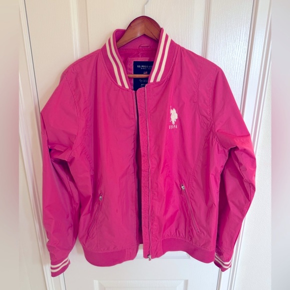 U.S. Polo Assn. Pink Varsity Jacket in Women’s Size XXL - Picture 11 of 16